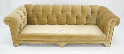 Mid Century Tufted Chesterfield Gold Mohair Albert Hugo Cloud Shape Sofa MINT!