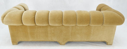 Mid Century Tufted Chesterfield Gold Mohair Albert Hugo Cloud Shape Sofa MINT!