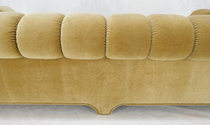 Mid Century Tufted Chesterfield Gold Mohair Albert Hugo Cloud Shape Sofa MINT!