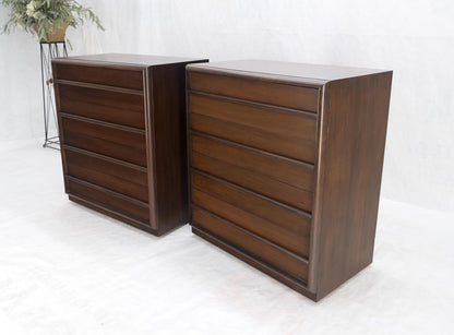 Pair of Robsjohn-Gibbings Bachelor Four Drawer Chests Dressers