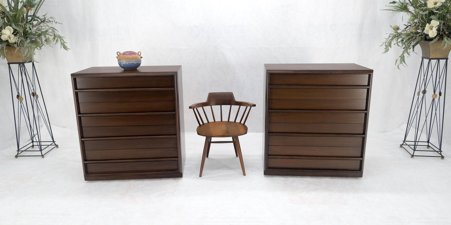 Pair of Robsjohn-Gibbings Bachelor Four Drawer Chests Dressers