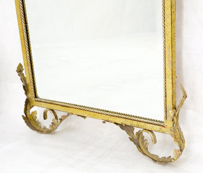 Pair of Regency Style Gilt Metal Rectangle Wall Mirrors Mint!