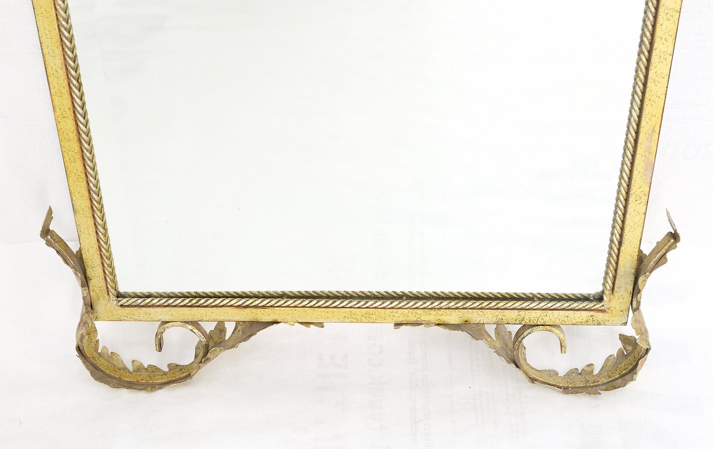 Pair of Regency Style Gilt Metal Rectangle Wall Mirrors Mint!