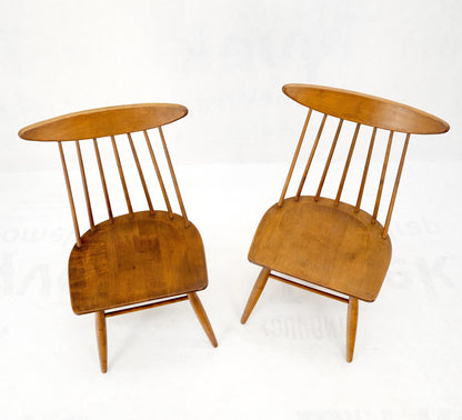 Pair of Mid-Century Modern Solid Maple Conant Ball Russel Right Sid Chairs Mint!