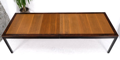 Banded Rosewood & Walnut Rectangle Dining Table w/ Two 20" Extension Boards