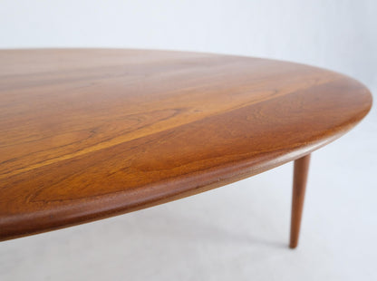 France & Son Round Solid Teak Danish Mid-Century Modern Coffee Table