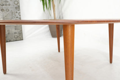 France & Son Round Solid Teak Danish Mid-Century Modern Coffee Table