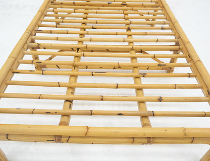 Vintage 1970s Large Bamboo Chaise Lounge Daybed Frame MINT!