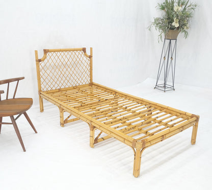 Vintage 1970s Large Bamboo Chaise Lounge Daybed Frame MINT!