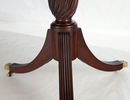 Double Pedestal 4 Leafs Banded Mahogany Dining Table by Kittinger Mint!