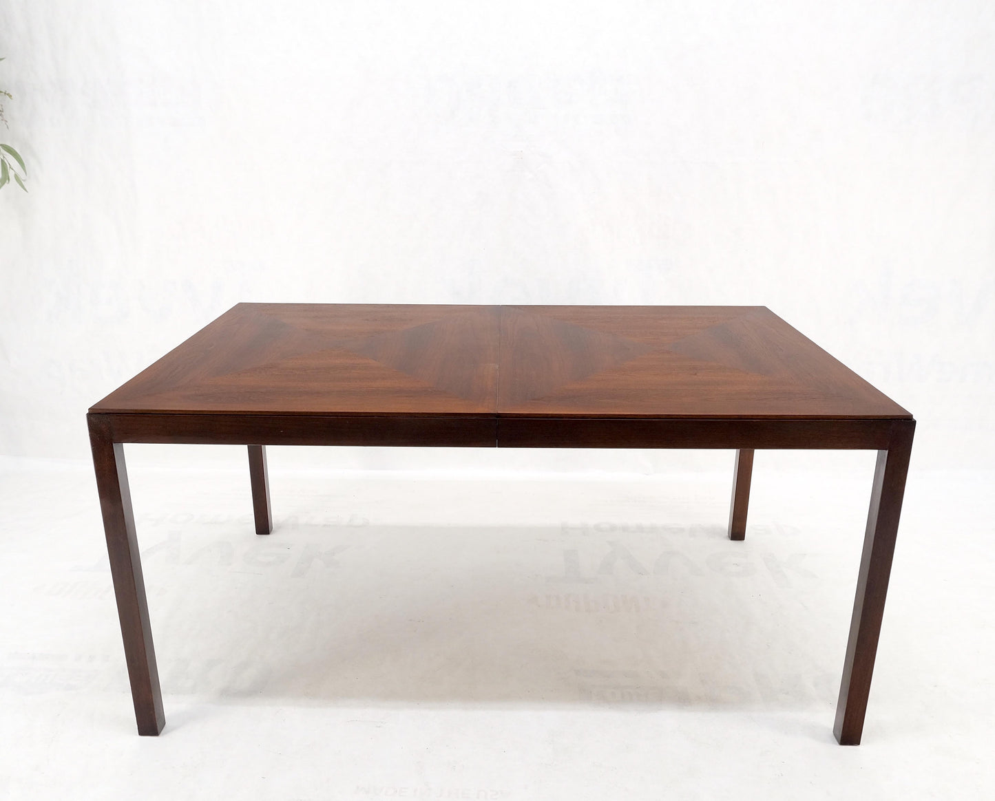 John Stuart Two Tone Leaves Mid-Century Modern Rectangle Dining Table Mint!