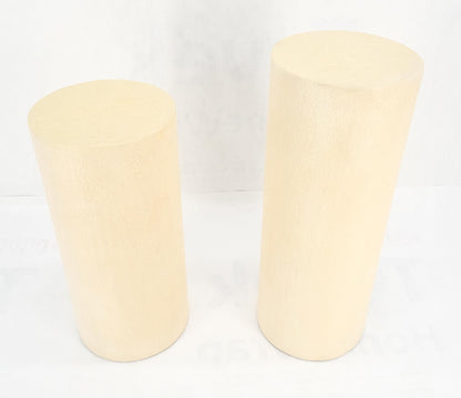 Pair Round Textured 30" & 36" Tall 14" Dia Cylinder Shape Pedestals Stands MINT!