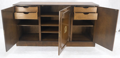 Finished BACK Bronze Mounts Three Door 4 Drawers Sideboard Credenza Cabinet MINT