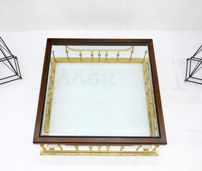 Fireplace Area Style Metal Base Midcentury Square Glass Top Coffee Table Mint!