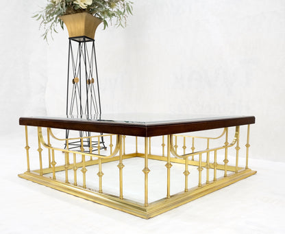 Fireplace Area Style Metal Base Midcentury Square Glass Top Coffee Table Mint!