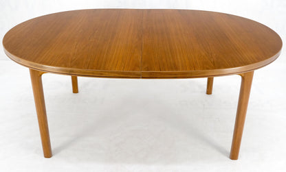 Dux of Sweden Oval Walnut Danish Dining Table w/ 3Leaves Total 135" in Length