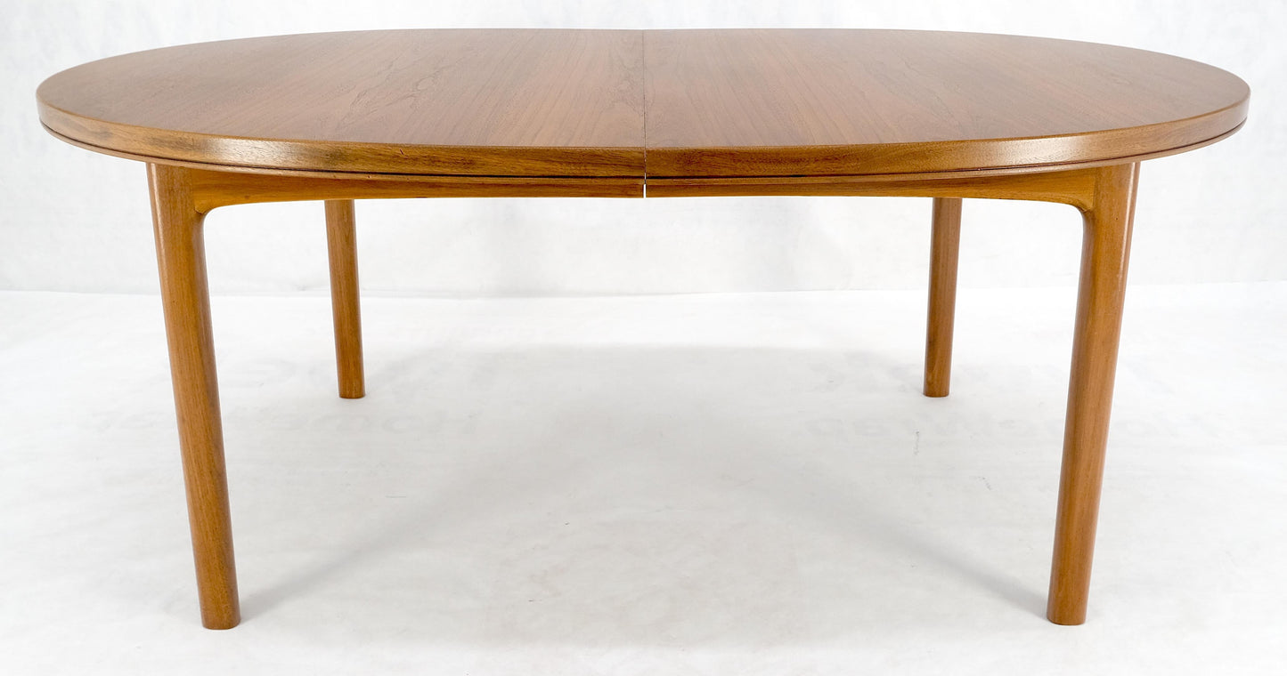 Dux of Sweden Oval Walnut Danish Dining Table w/ 3Leaves Total 135" in Length