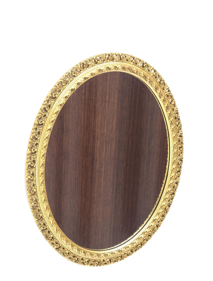 Oval Gesso & Carved Wood Gold Gilt Frame Wall Mirror Mint!