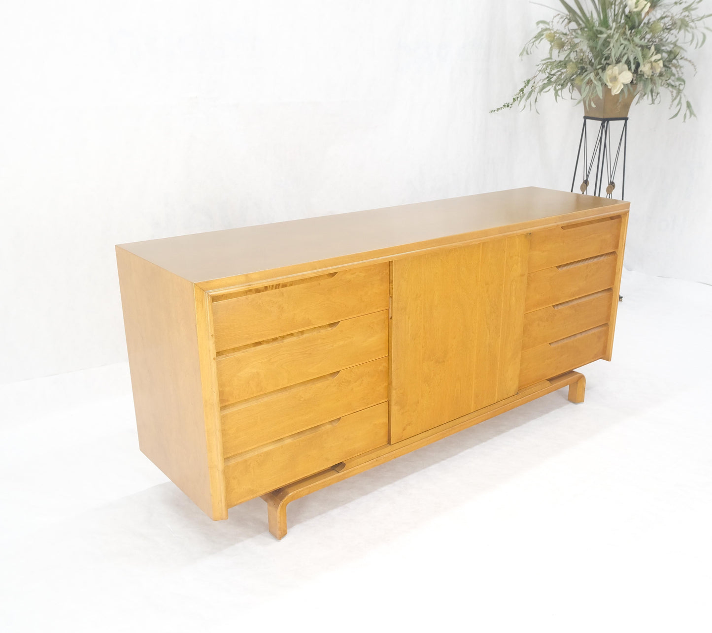 Edmond Spence 9 Drawers Blond Birch Swedish Mid Century Modern Dresser Credenza