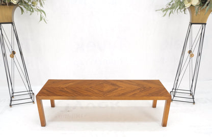 Mid-Century Modern Long Rectangle Walnut Parsons Style Coffee Table Mint!