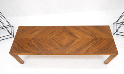 Mid-Century Modern Long Rectangle Walnut Parsons Style Coffee Table Mint!