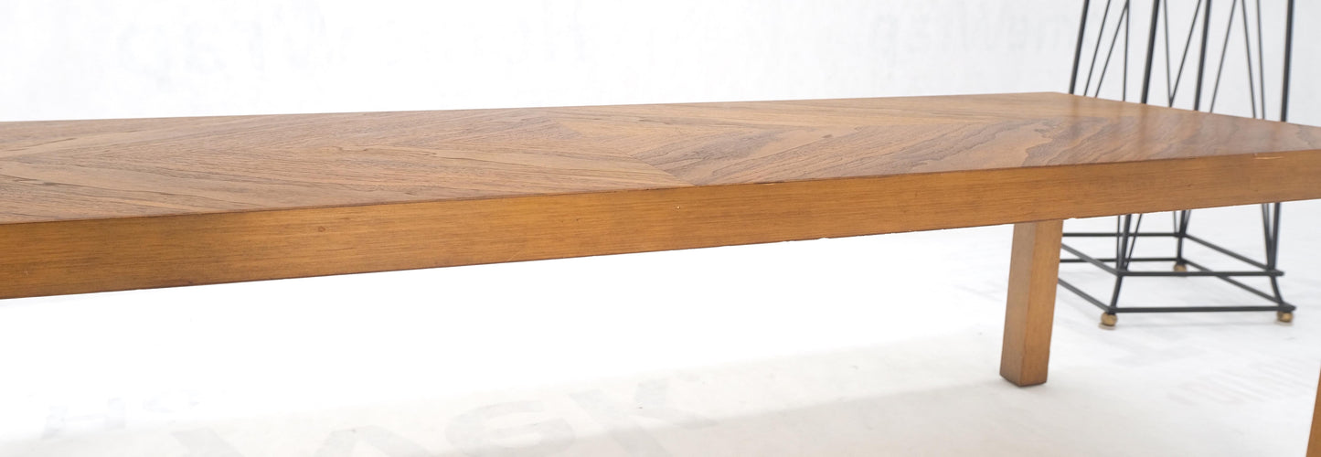 Mid-Century Modern Long Rectangle Walnut Parsons Style Coffee Table Mint!