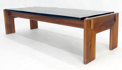 Adrian Pearsall Solid Walnut Slate Like Top 5' Long Rectangle Coffee Table MINT!