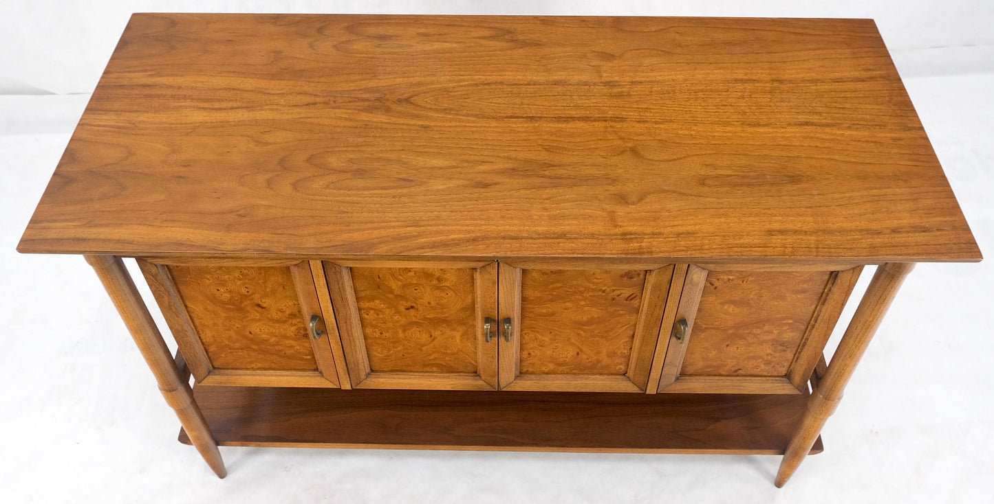 Burl Wood Light Walnut Lift Top "Dresser" on Sculptural Legs Cedar Lined Chest