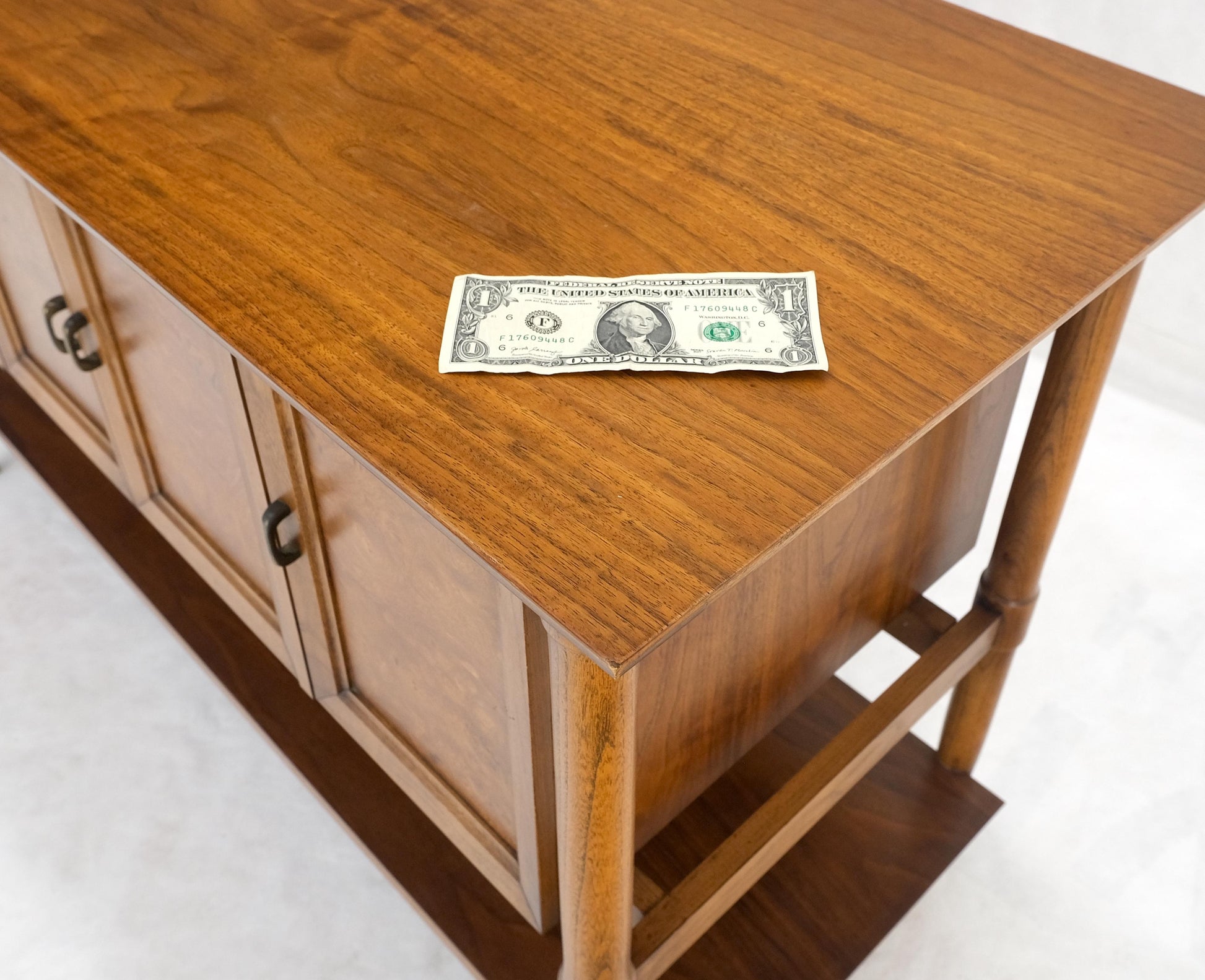 Burl Wood Light Walnut Lift Top "Dresser" on Sculptural Legs Cedar Lined Chest