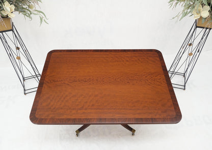 Large Rectangle Round Corners Flip Top Dining Breakfast Table Rosewood Banding