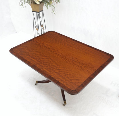 Large Rectangle Round Corners Flip Top Dining Breakfast Table Rosewood Banding