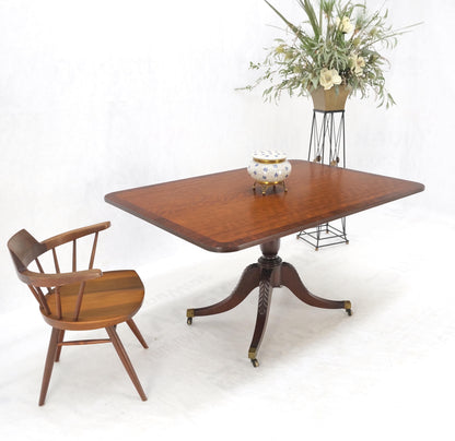 Large Rectangle Round Corners Flip Top Dining Breakfast Table Rosewood Banding