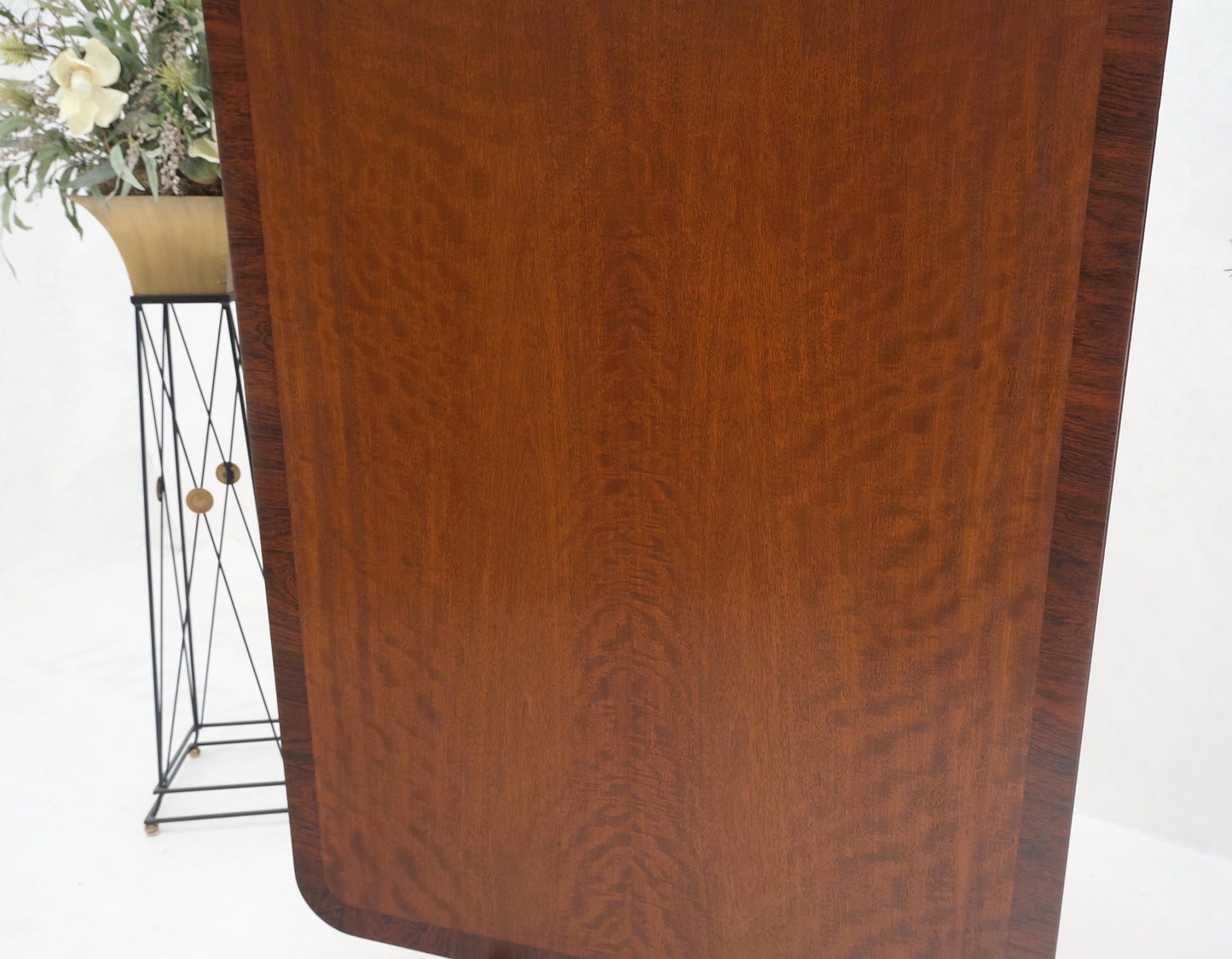 Large Rectangle Round Corners Flip Top Dining Breakfast Table Rosewood Banding