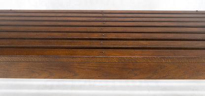 Ralph Lauren Slotted Browned Chestnut Turned Legs Bench w/ Finials MINT!