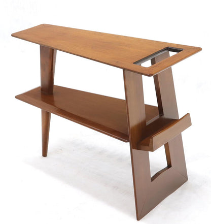 Wedge Shape Magazine Rack Stand End Side Table