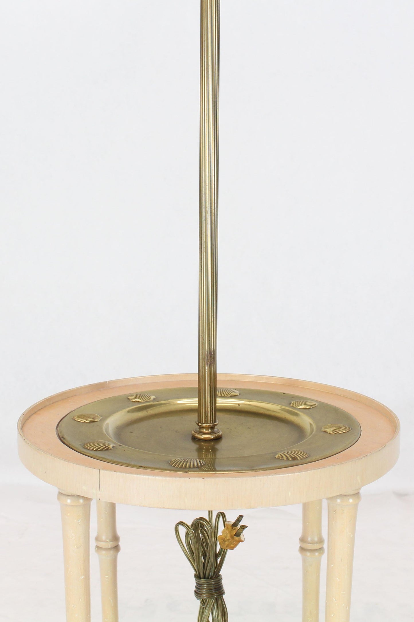 Fredrick Cooper Chicago Faux Bamboo White Wash Finish Brass Table Lamp