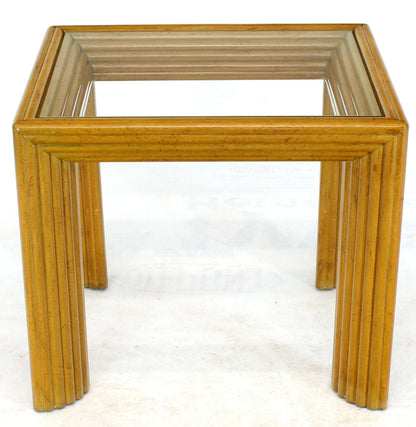 Solid Blond Birch Rectangular Occasional Side Table Stand