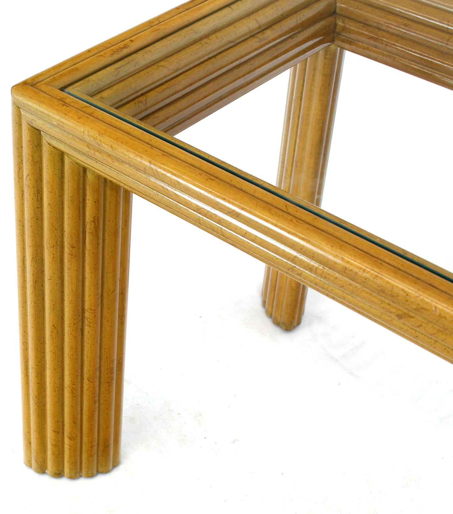 Solid Blond Birch Rectangular Occasional Side Table Stand