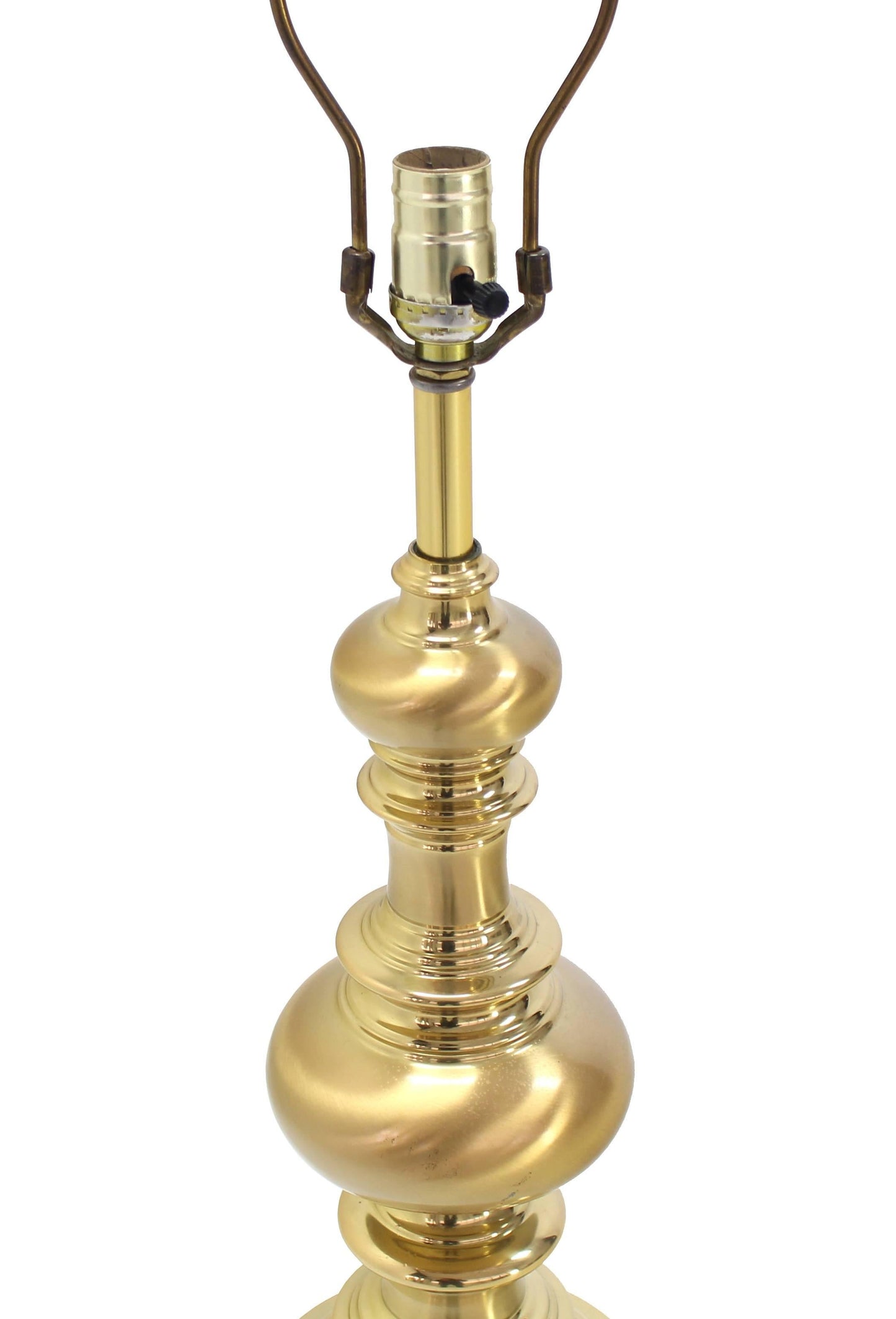 Pair of Heavy Solid Brass Finial Shape Table Lamps