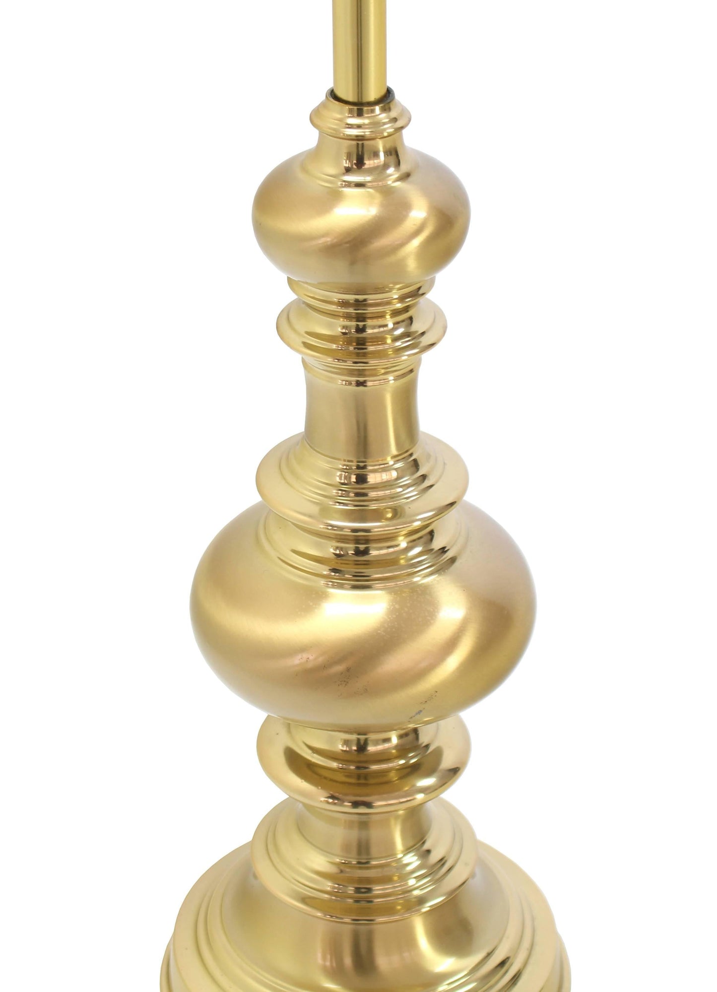 Pair of Heavy Solid Brass Finial Shape Table Lamps