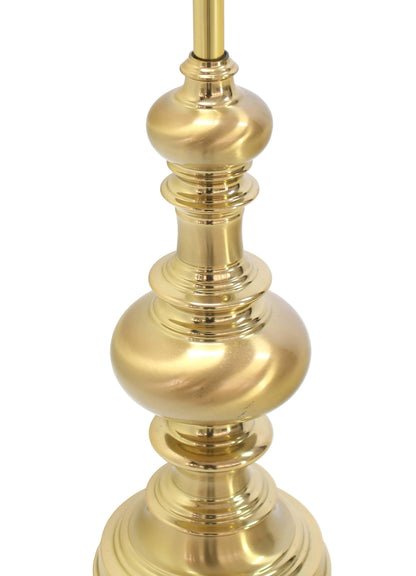 Pair of Heavy Solid Brass Finial Shape Table Lamps