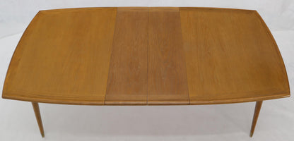 Seven Piece Cerused Oak Dining Room, attributed Paul Laszlo, 2 Extension Boards