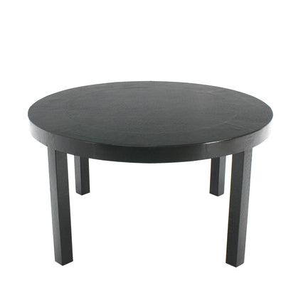 Dark Olive Ostrich Skin Round Coffee Table