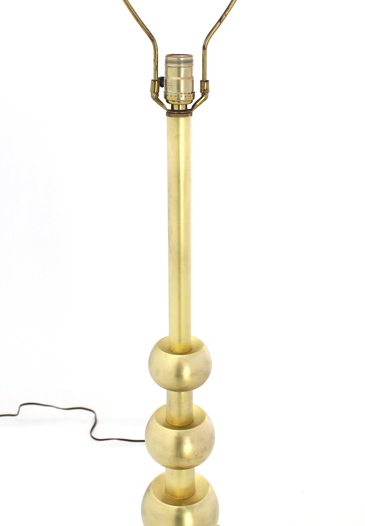 Stiffel Brass Table Lamp Mid Century Modern Stacked Orbits Jacks Base Pattern