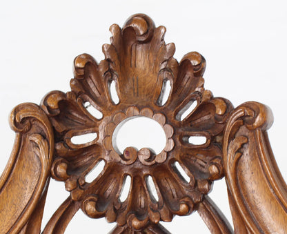 Carved Walnut Art Nouveau French Corner Chair