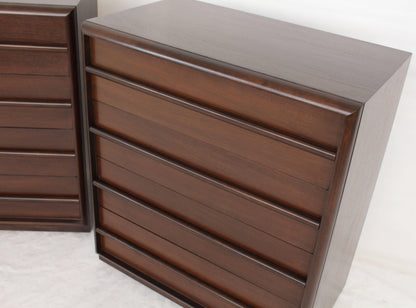 Pair of Robsjohn-Gibbings Bachelor Four Drawer Chests Dressers