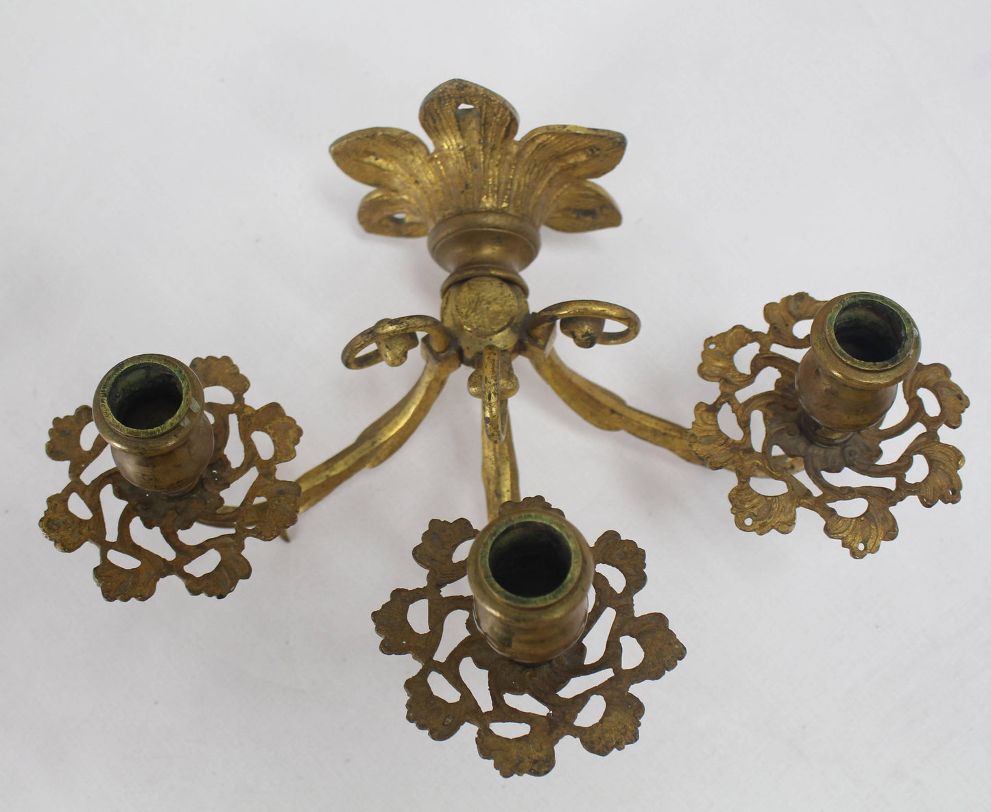 Pair of Bronze Candle Sconces