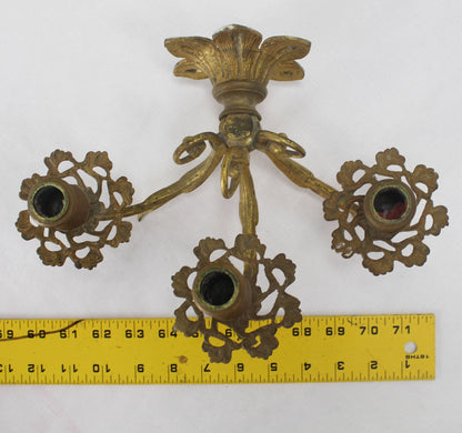 Pair of Bronze Candle Sconces