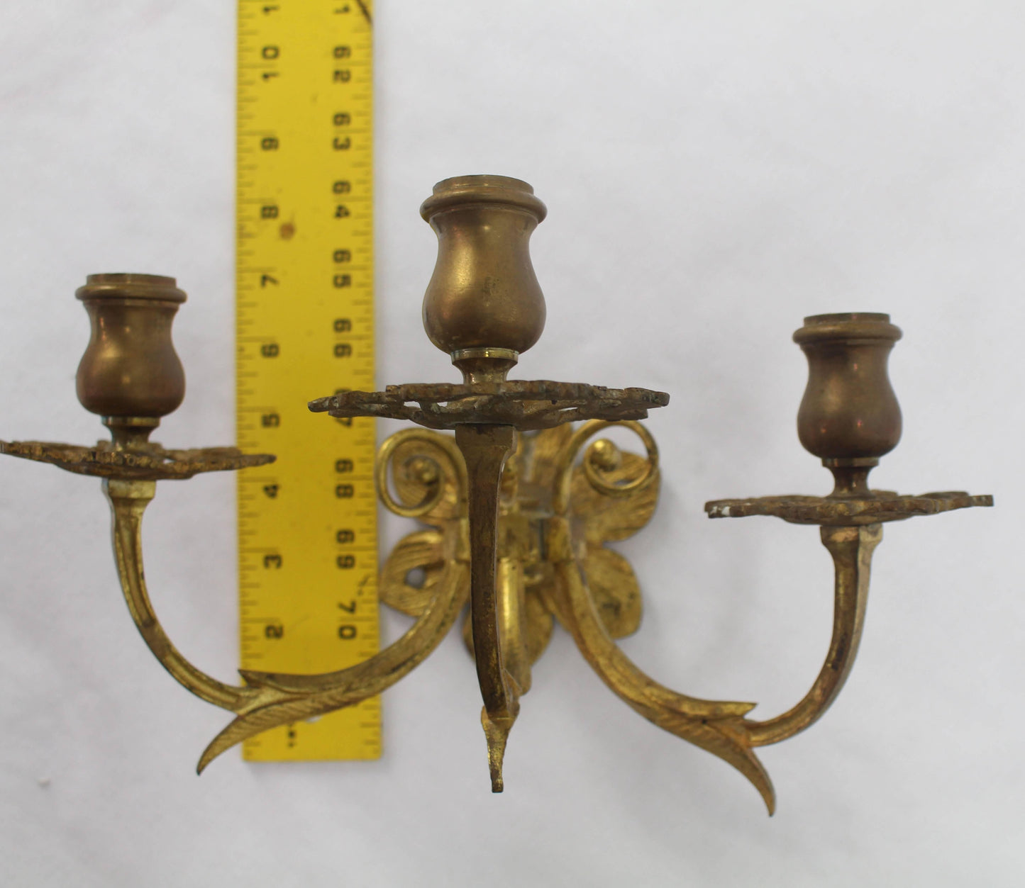 Pair of Bronze Candle Sconces