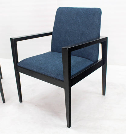 Pair of Mid-Century Modern Ebonized Lounge Chairs